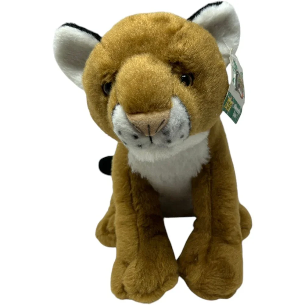 Wild Republic Plush Mountain Lion Size 12 in Tan White Cuddlekins 11515